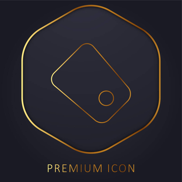 Etiqueta negra línea de oro logotipo premium o icono - Vector, Imagen