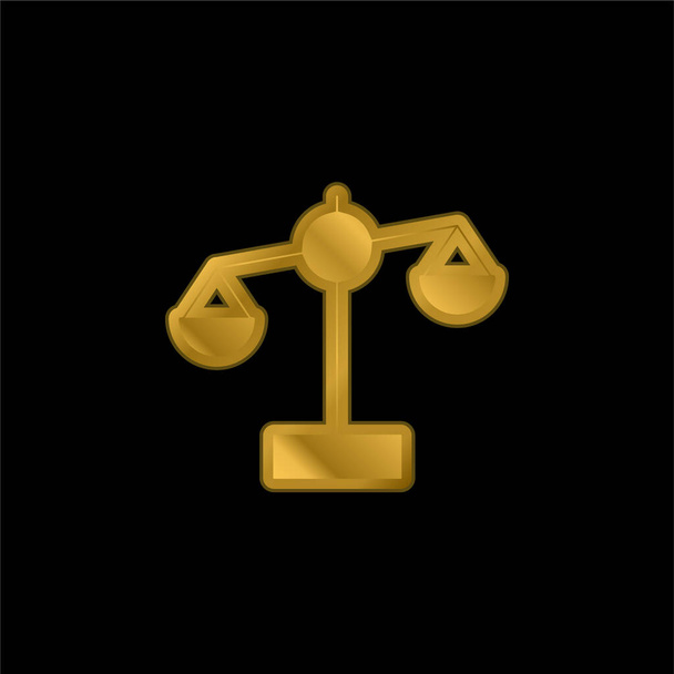 Altın kaplama metalik simge veya logo vektörünü dengele - Vektör, Görsel