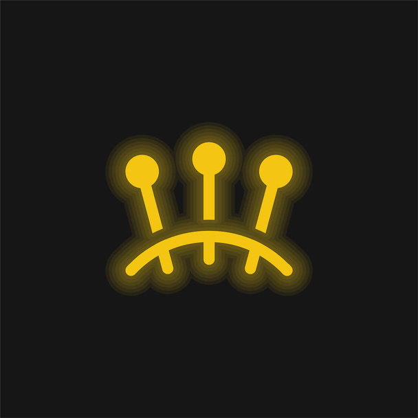 Akupunktura żółta świecąca ikona neonu - Wektor, obraz