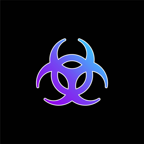Biohazard Symbol modrý vektor přechodu ikona - Vektor, obrázek