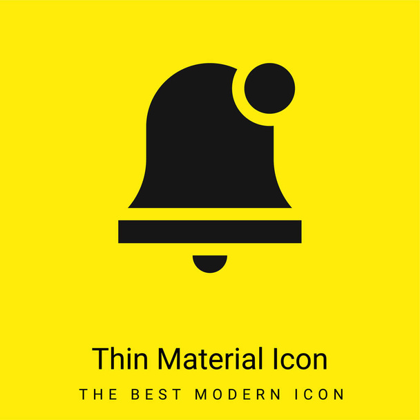 Alarme Bell minimal jaune vif icône matérielle - Vecteur, image