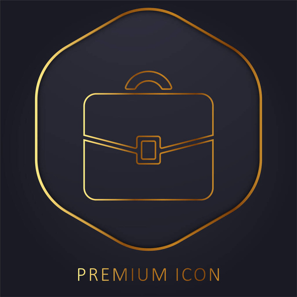 Aktentasche goldene Linie Premium-Logo oder Symbol - Vektor, Bild