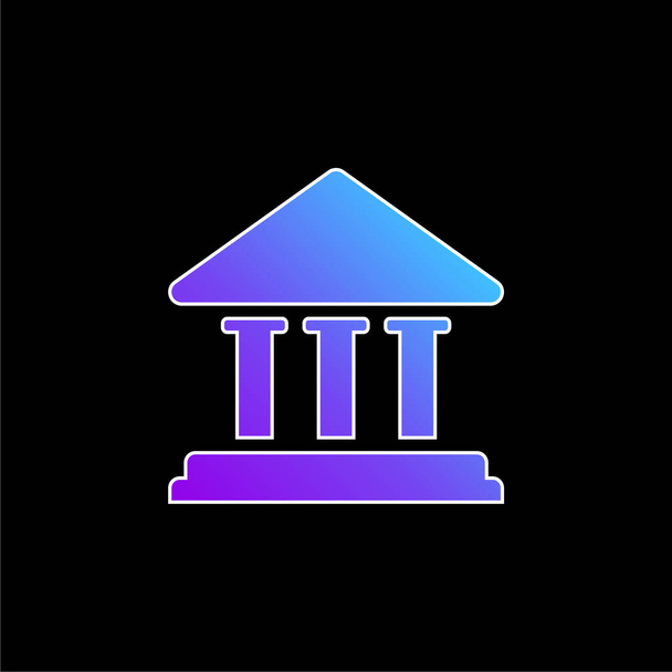 Bank Building modrý gradient ikona - Vektor, obrázek