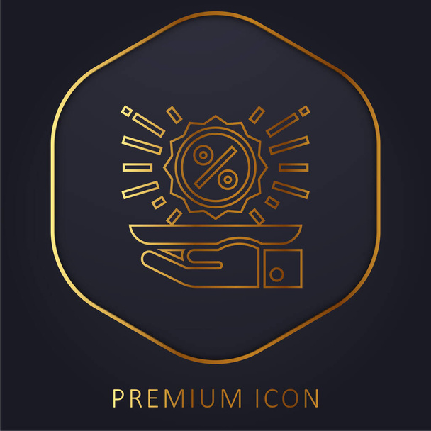 Best Seller golden line premium logo or icon - Vector, Image