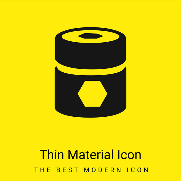 Hlaveň s Pentagony minimální jasně žlutá ikona materiálu - Vektor, obrázek