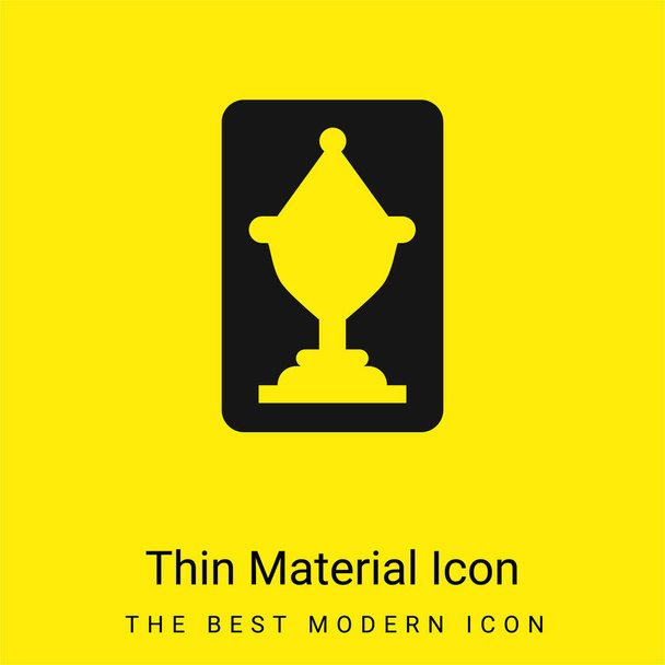 Ace Of Cups minimaal helder geel materiaal icoon - Vector, afbeelding