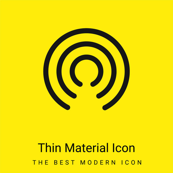Airdrop minimal bright yellow material icon - Vector, Image