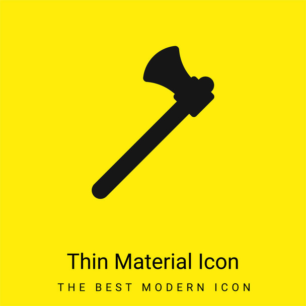 Bijl minimaal helder geel materiaal icoon - Vector, afbeelding