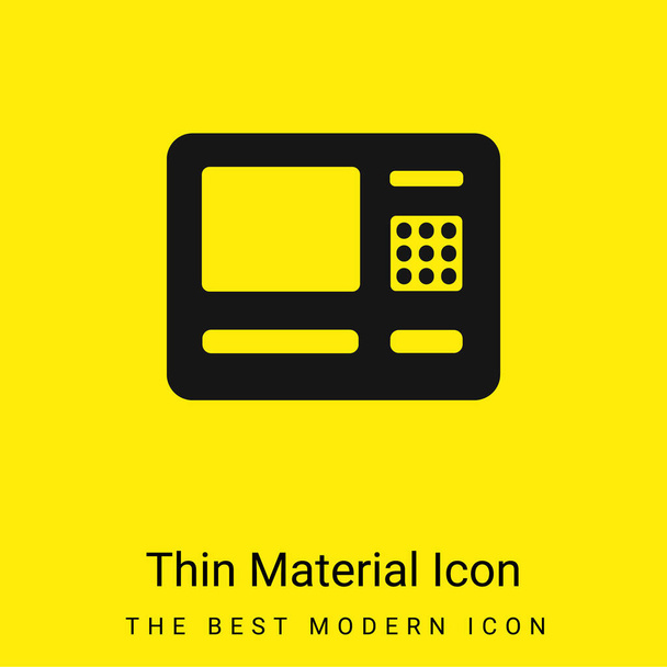Lotnisko ATM minimalna jasnożółty materiał ikona - Wektor, obraz