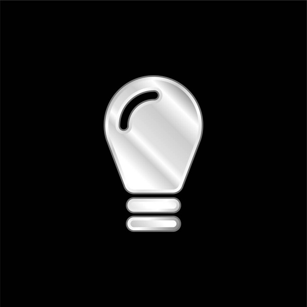 Preto Lightbulb prata banhado ícone metálico - Vetor, Imagem