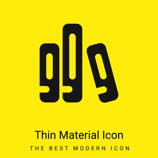 Archive minime icône matérielle jaune vif - Vecteur, image