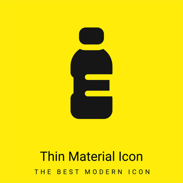 Ícone de material amarelo brilhante mínimo garrafa - Vetor, Imagem