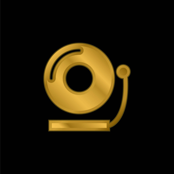 Золота металева піктограма дзвінка або вектор логотипу
 - Вектор, зображення