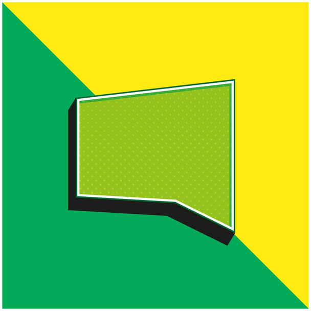 Μαύρη φούσκα ομιλίας Πράσινο και κίτρινο μοντέρνο λογότυπο 3d διάνυσμα εικονίδιο - Διάνυσμα, εικόνα