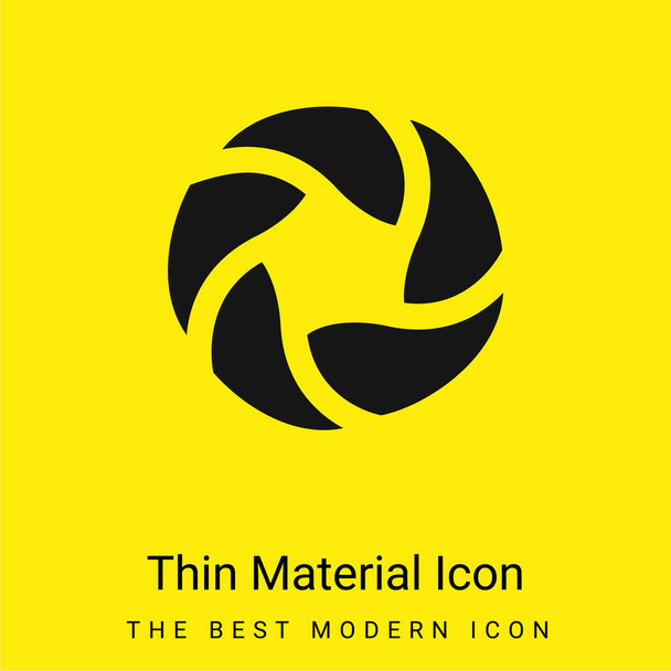 Broodbagels minimaal helder geel materiaal icoon - Vector, afbeelding