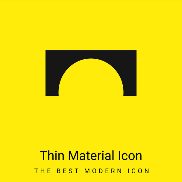 Arch minimal bright yellow material icon - Vector, Image