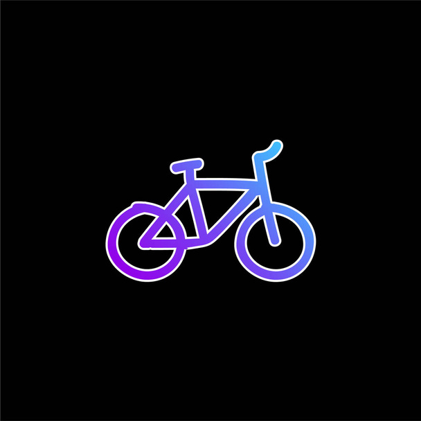 Bicicleta dibujado a mano Transporte icono vector gradiente azul - Vector, imagen