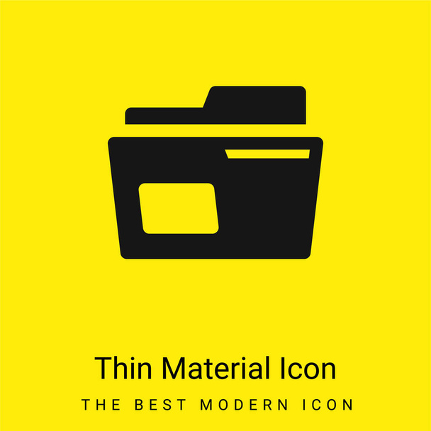 Archiv minimálního jasně žlutého materiálu ikony - Vektor, obrázek