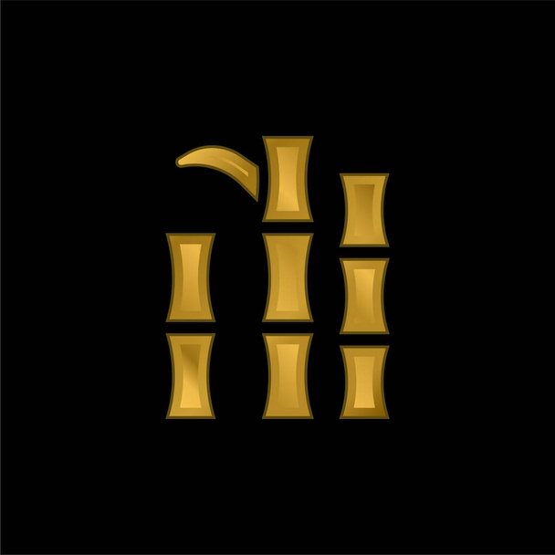Bambusové pozlacené kovové ikony nebo vektor loga - Vektor, obrázek