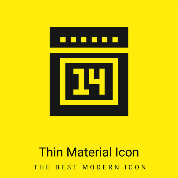 Bengalski Nowy Rok minimalny jasny żółty materiał ikona - Wektor, obraz