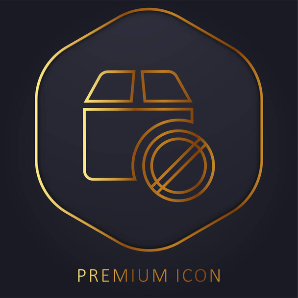 Blokkolt arany vonal prémium logó vagy ikon - Vektor, kép