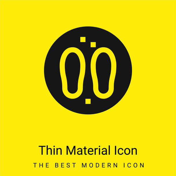 Bodhu Bór minimális fényes sárga anyag ikon - Vektor, kép