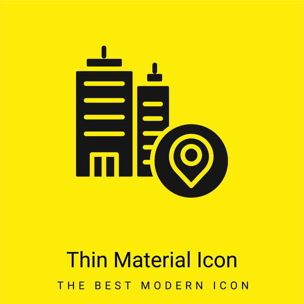 Adresa minimální jasně žlutá ikona materiálu - Vektor, obrázek
