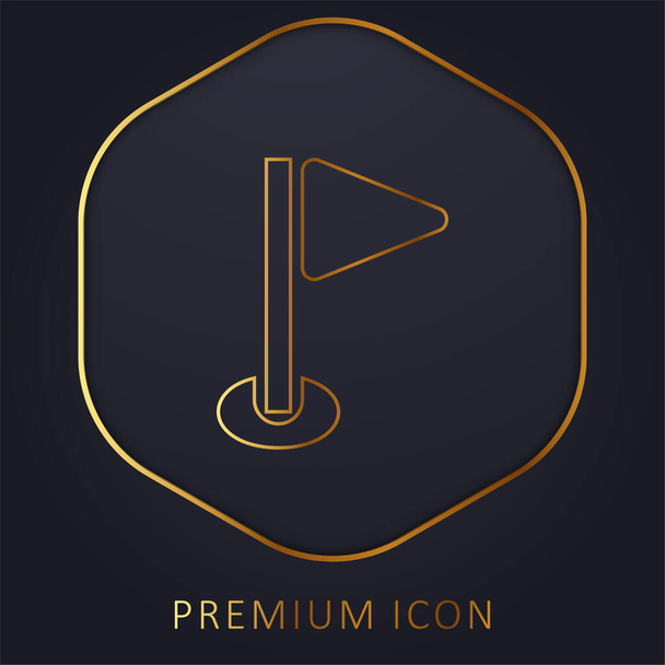 Birdie golden line prémium logó vagy ikon - Vektor, kép