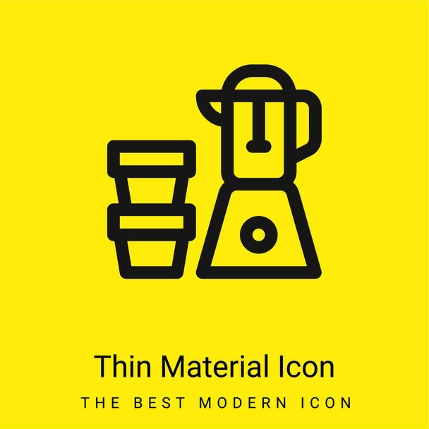 Baby Food minimal bright yellow material icon - Vector, Image