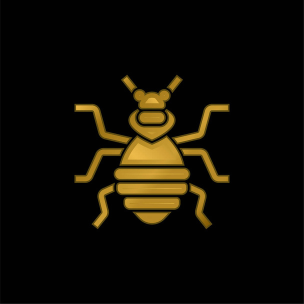 Bedbug επίχρυσο μεταλλικό εικονίδιο ή το λογότυπο διάνυσμα - Διάνυσμα, εικόνα