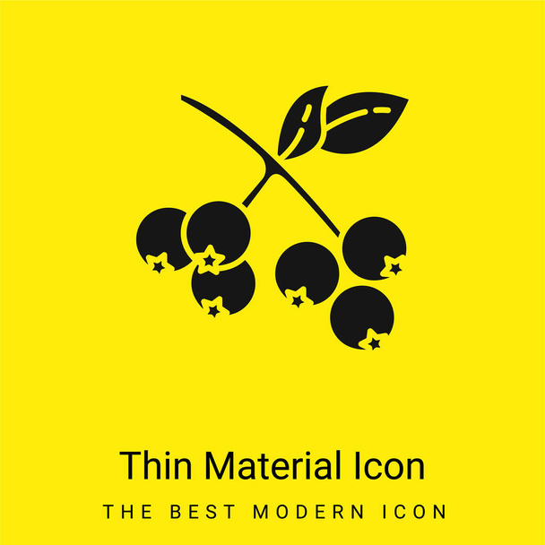 Bogyók minimális fényes sárga anyag ikon - Vektor, kép