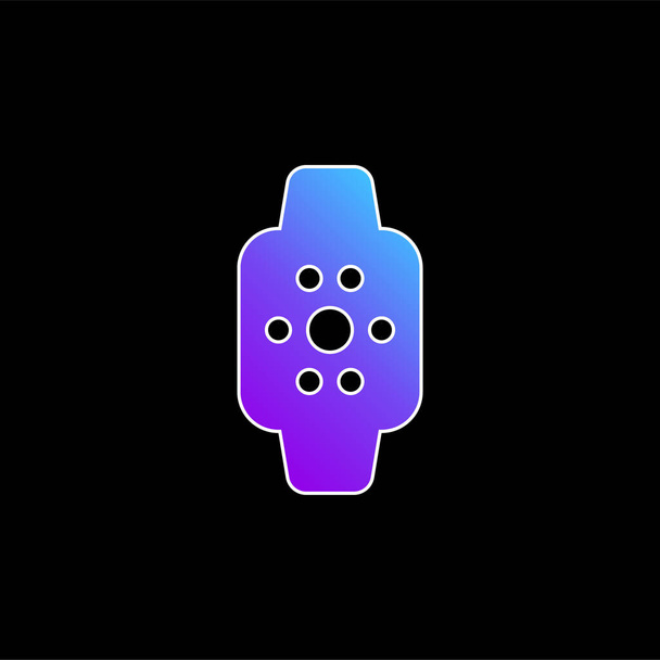 Ícone de vetor de gradiente azul Apple Watch - Vetor, Imagem