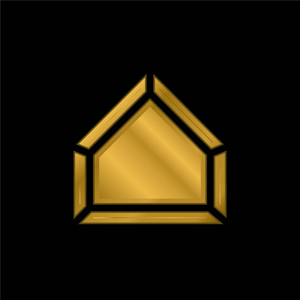 Basis vergoldet metallisches Symbol oder Logo-Vektor - Vektor, Bild