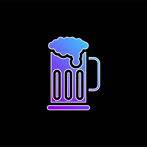 Piwo niebieskie ikona wektora gradientu - Wektor, obraz