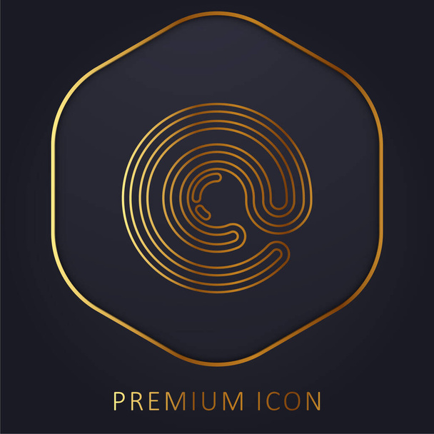 Sulla linea dorata logo premium o icona - Vettoriali, immagini