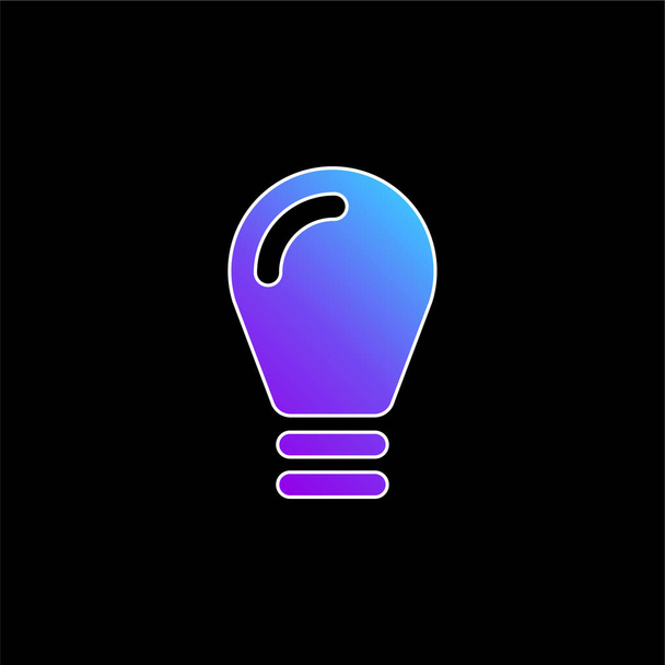Ícone de vetor gradiente azul preto Lightbulb - Vetor, Imagem