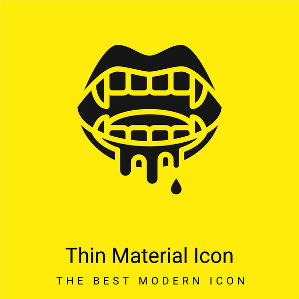 Verdomd minimaal fel geel materiaal icoon - Vector, afbeelding