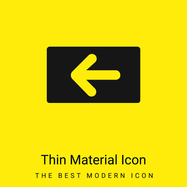 Backspace Key minimal bright yellow material icon - Vector, Image