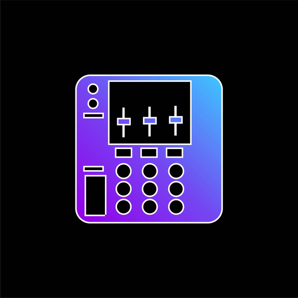 Audio Equalizer Device blue gradient vector icon - Vector, Image