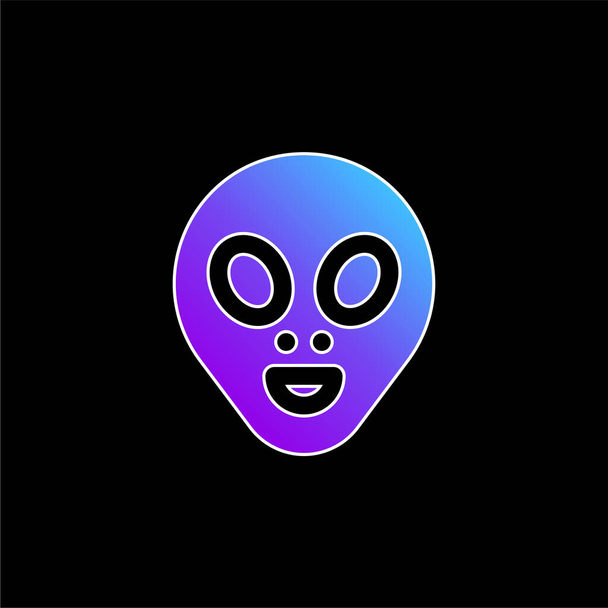 Icono de vector gradiente azul alienígena - Vector, imagen