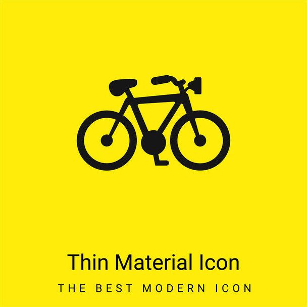 Σχήμα ποδηλάτων ελάχιστο φωτεινό κίτρινο εικονίδιο υλικού - Διάνυσμα, εικόνα