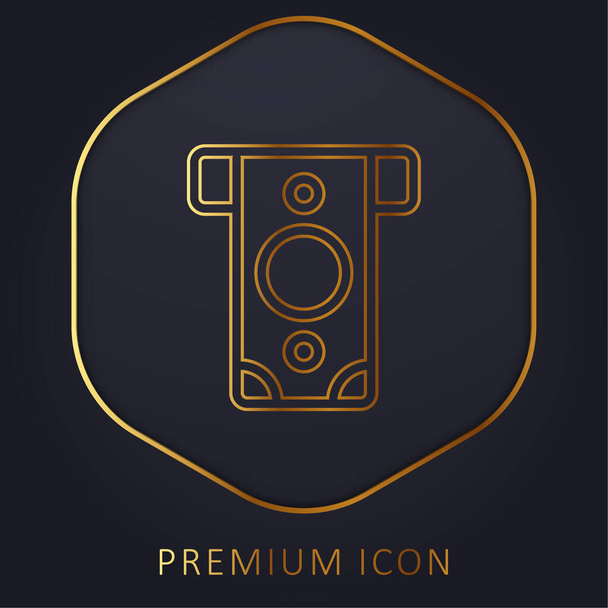 ATM Cash linha dourada logotipo premium ou ícone - Vetor, Imagem