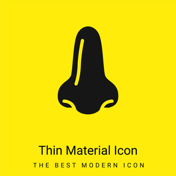 Big Nose minimal bright yellow material icon - Vector, Image