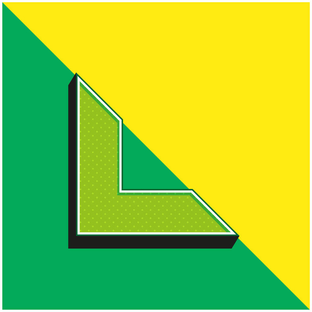 Abstraktes grünes und gelbes modernes 3D-Vektor-Symbol-Logo - Vektor, Bild