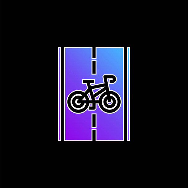Cyklistická ikona modrého přechodu - Vektor, obrázek