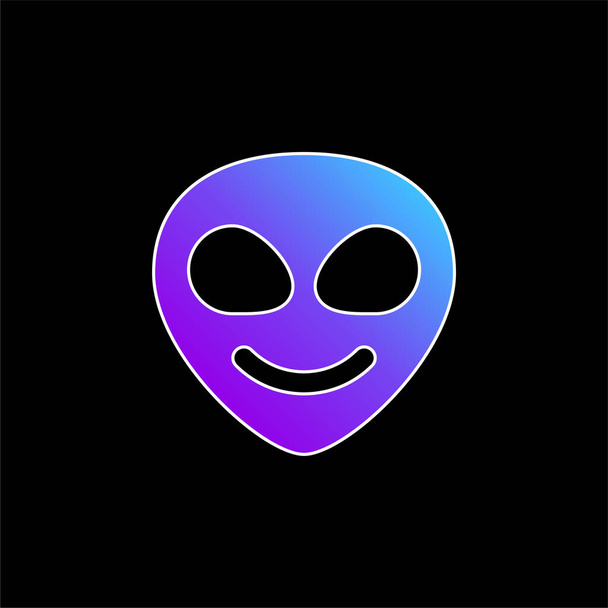 Icona vettoriale gradiente blu alieno - Vettoriali, immagini