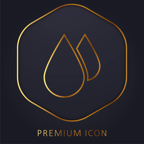 Złota linia krwi logo premium lub ikona - Wektor, obraz