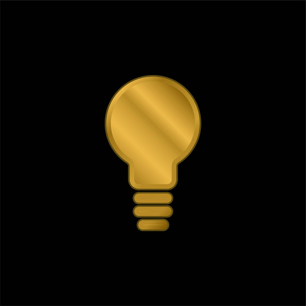 Schwarze Glühbirne Symbol vergoldet metallisches Symbol oder Logo-Vektor - Vektor, Bild