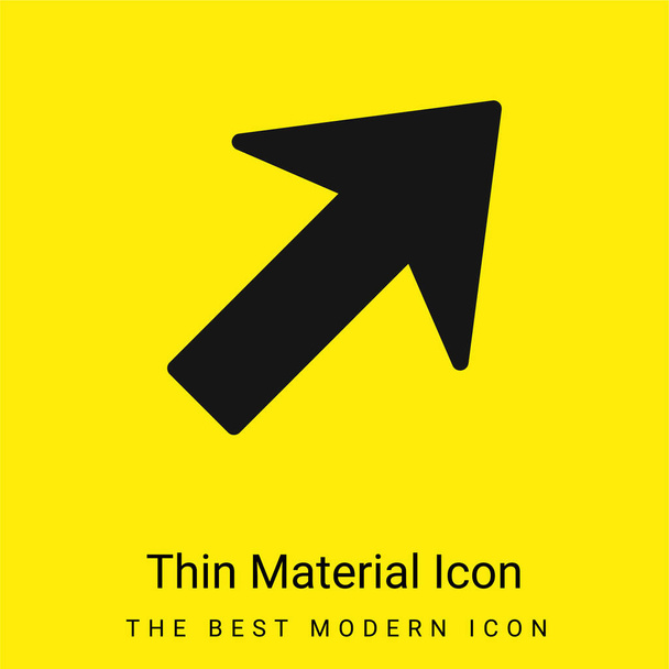 Freccia in alto a destra icona materiale giallo brillante minimo - Vettoriali, immagini