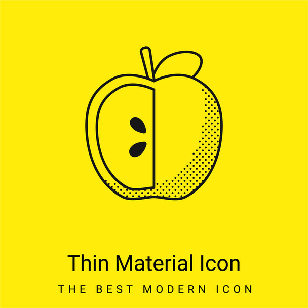 Apple icona minimale materiale giallo brillante - Vettoriali, immagini